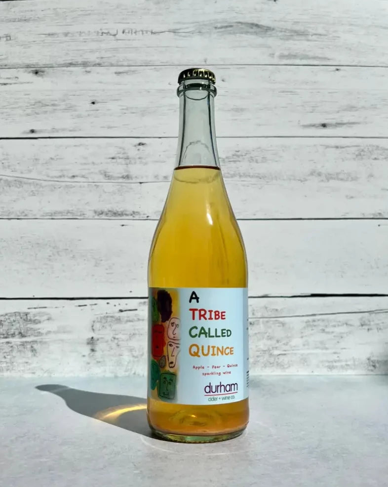 750 mL bottle of Durham Cider + Wine Co. A Tribe Called Quince - Apple - Pear - Quince - Sparkling Wine