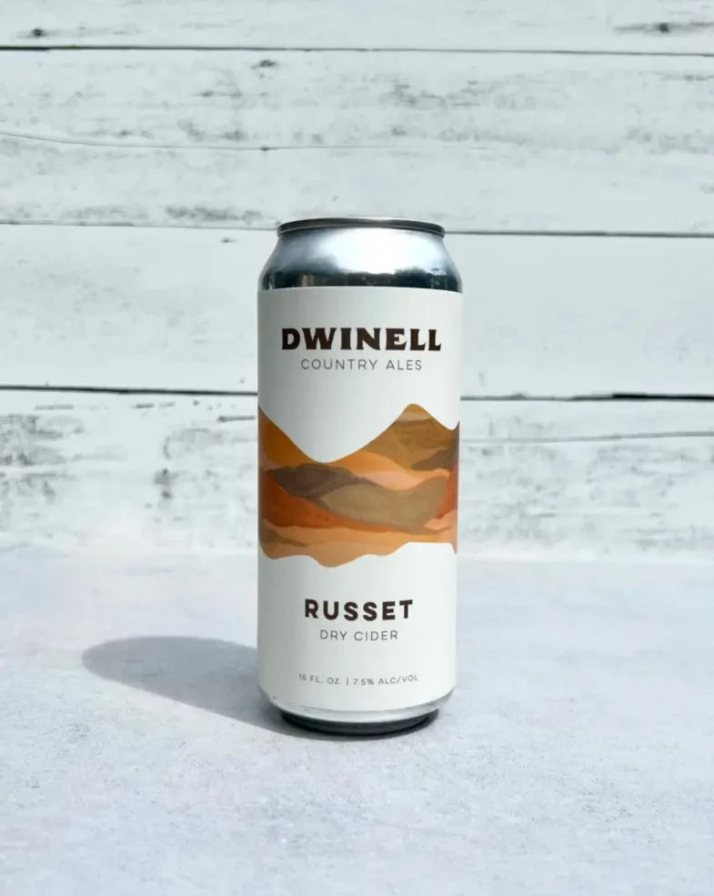 16 oz can of Dwinell Country Ales Russet Dry Cider