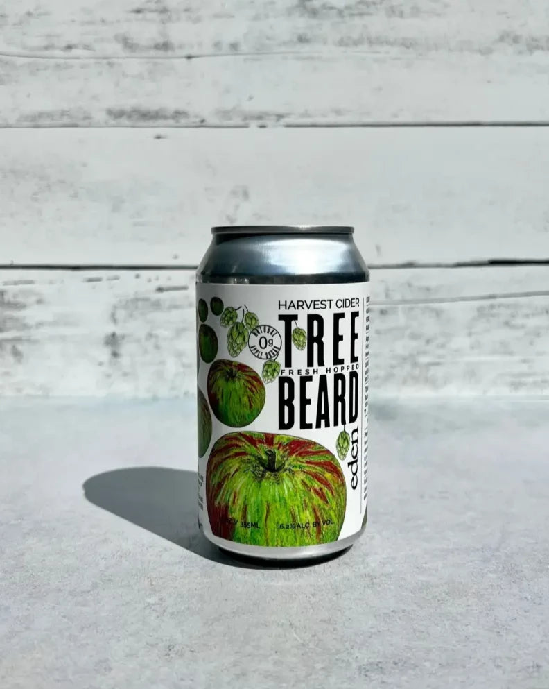 12 oz can of Eden Harvest Cider - Tree Beard - Fresh Hopped
