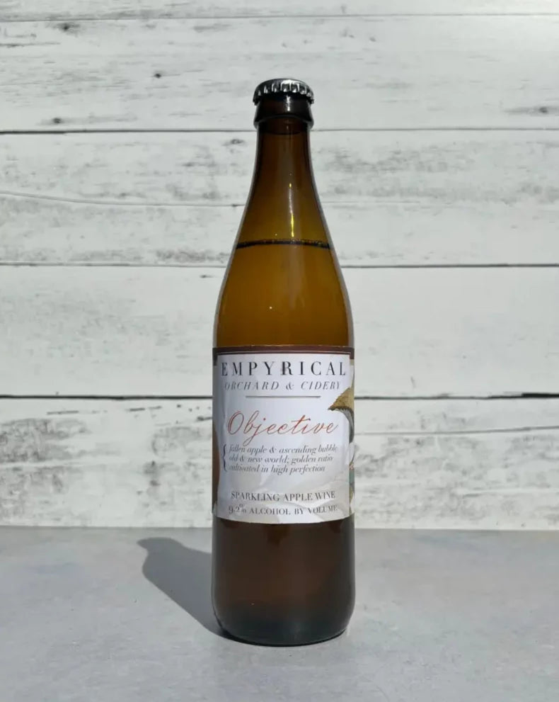 500 mL bottle of Empyrical Cider Objective - Sparkling Apple Wine