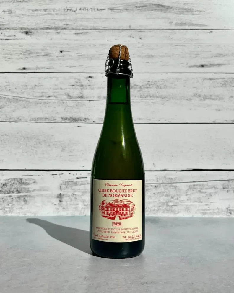 375 mL bottle of Etienne Dupont Cidre Bouché Brut de Normandie 2020