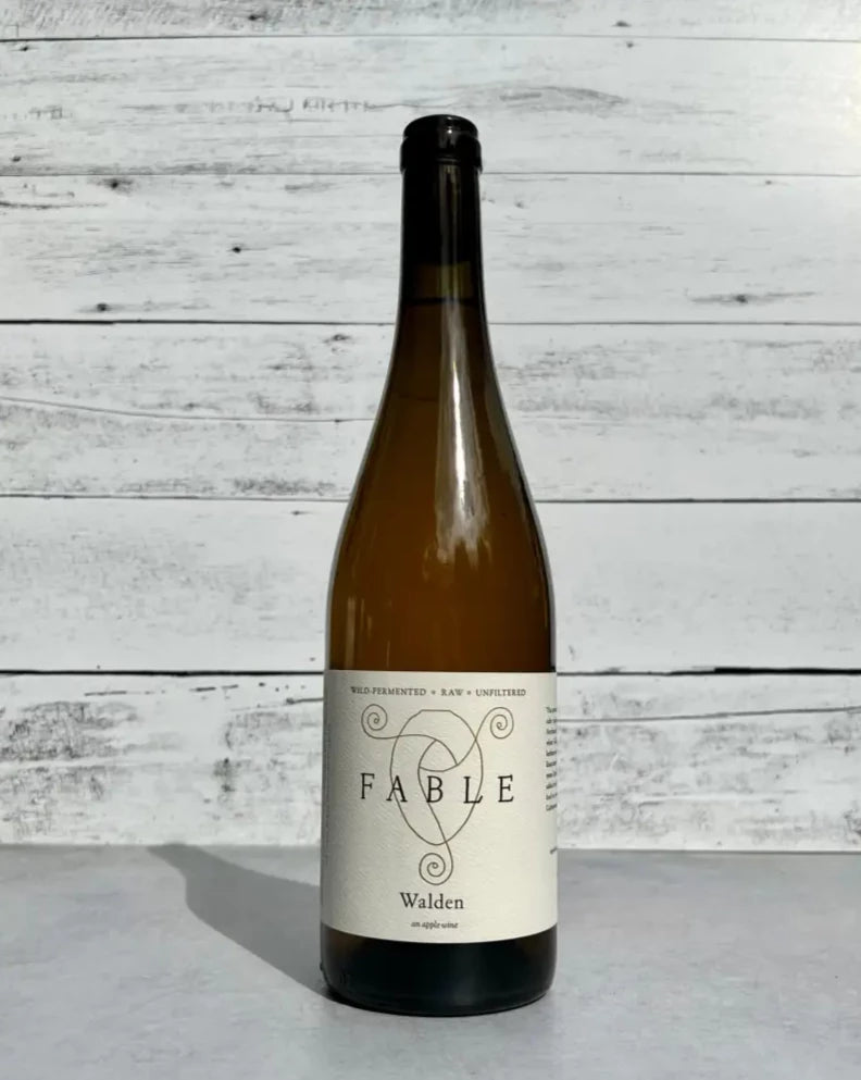 750 mL bottle of Fable Farm Walden cider - an apple wine - Wild Fermented - Raw - Unfiltered