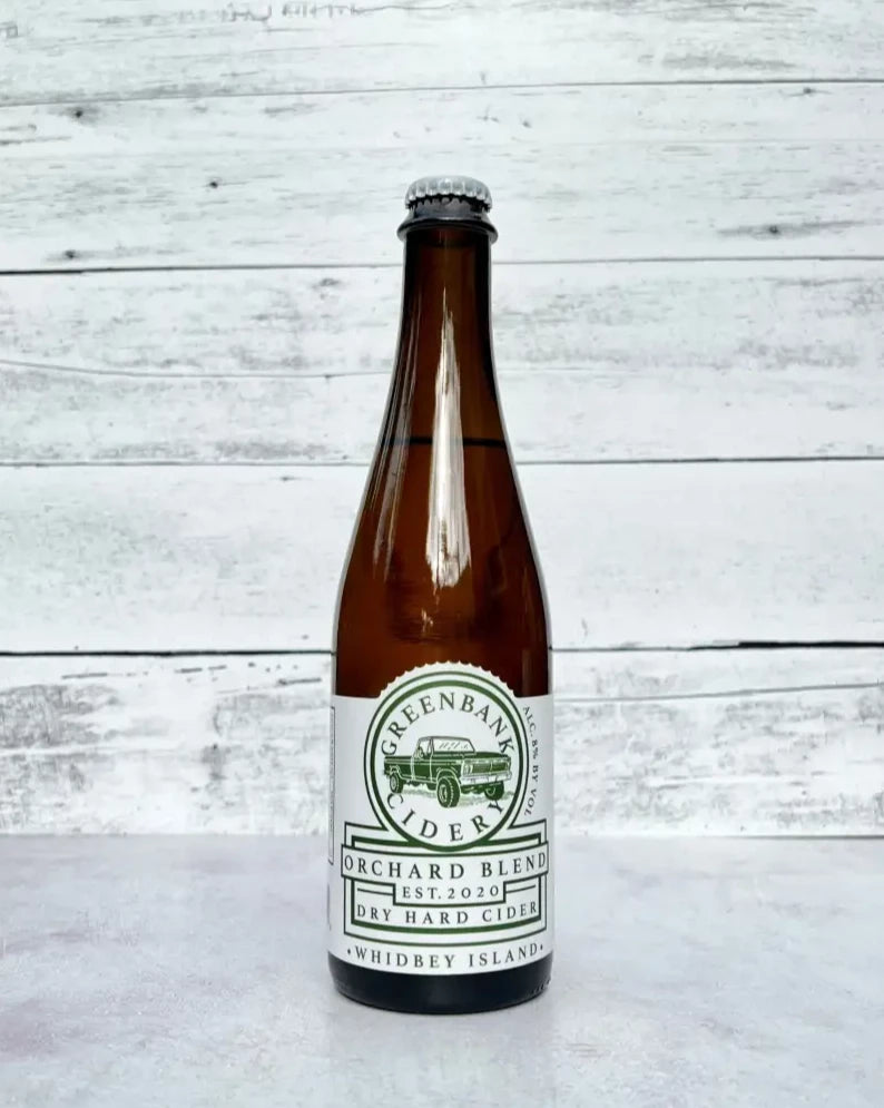 500 mL bottle of Greenbank Cidery - Orchard Blend - Dry Hard Cider - Whidbey Island