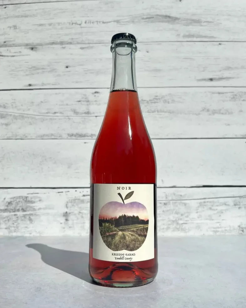 750 mL bottle of Kristof Farms - Noir cider wine coferment - Yamhill County