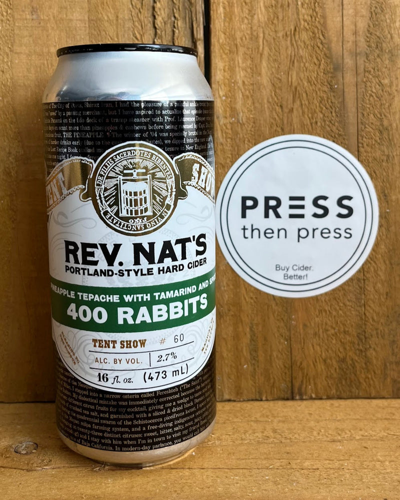 Reverend Nat’s Cider - Tepache 400 Rabbits (16 oz) - Cider - Reverend Nat’s Cider Hard Cider